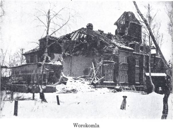 Двір у Ворокомлі, знищений в роки Першої світової війни.